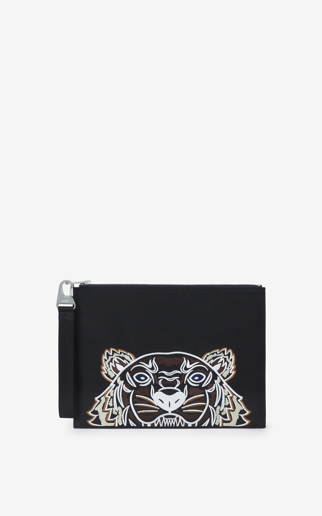 Kenzo Large Kanvas Kampus Tiger Clutch Çanta Erkek Siyah | 0952-GHVXM